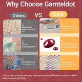 Gamteldot Christmas Diamond Art Kits for Adults Beginners,DIY Christmas Diamond Art 5D Full Drill Diamond Dots Diamond Painting with Full Tools,Funny Gem Art Crafts for Home Wall Decor Gift-12x16in Gamteldot