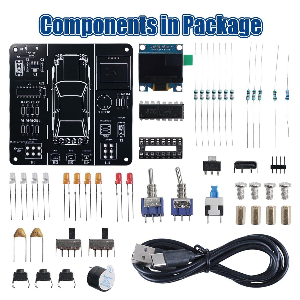 MIOYOOW DIY Car Driving Simulation Soldering Practice Kit, Electronics Project Car Driver Simulator Solder Project Kit for High School & College Students Learning MiOYOOW