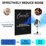 Coume 6 Pack Art Acoustic Panels 12" x 16" Inspirational Self Adhesive Soundproof Wall Panels Motivational Decorative Sound Absorbing Panels Studio Acoustic Treatment Home Decorations(Classic Style) Coume