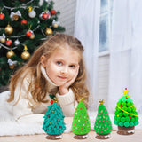 12Pack Christmas Trees DIY Crafts Kit - Air Dry Clay Christmas Crafts for Kids - Creative Air Dry Clay Modeling Indoor Decorations - Kids Christmas Trees Crafts Gift for School Winter Party Fun LULEEYANG
