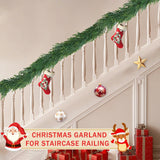 60 Inch Christmas Cedar Garland for Staircase Real Touch Droopy Bendable Lifelike Faux Xmas Garlands for Decoration Christmas Green Pine Mantle Garland Thanksgiving Table Decorations Outdoor Indoor LZNPA