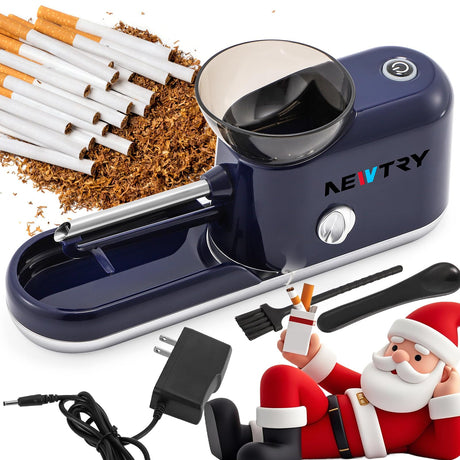 NEWTRY Cigarettes Rolling Machine, Electric Tobacco Rollers with 4 Gears Adjustable, 1 Stirring Rod, 1 Brush(0.31’’) NEWTRY