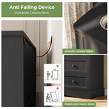 Hasuit Black Bedroom Dresser with 10 Drawers, 55.2" Long Drawer Dresser with Charging Station, Farmhouse Dresser Chest of Drawers, Large Wooden Storage Tower Organizer Dresser for Bedroom Living Room Hasuit