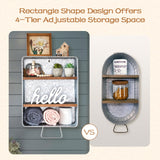 WOODEXPE Galvanized Wash Tub with Shelves Rustic Bathroom Decor Rustic Farmhouse Bathroom Shelf WOODEXPE