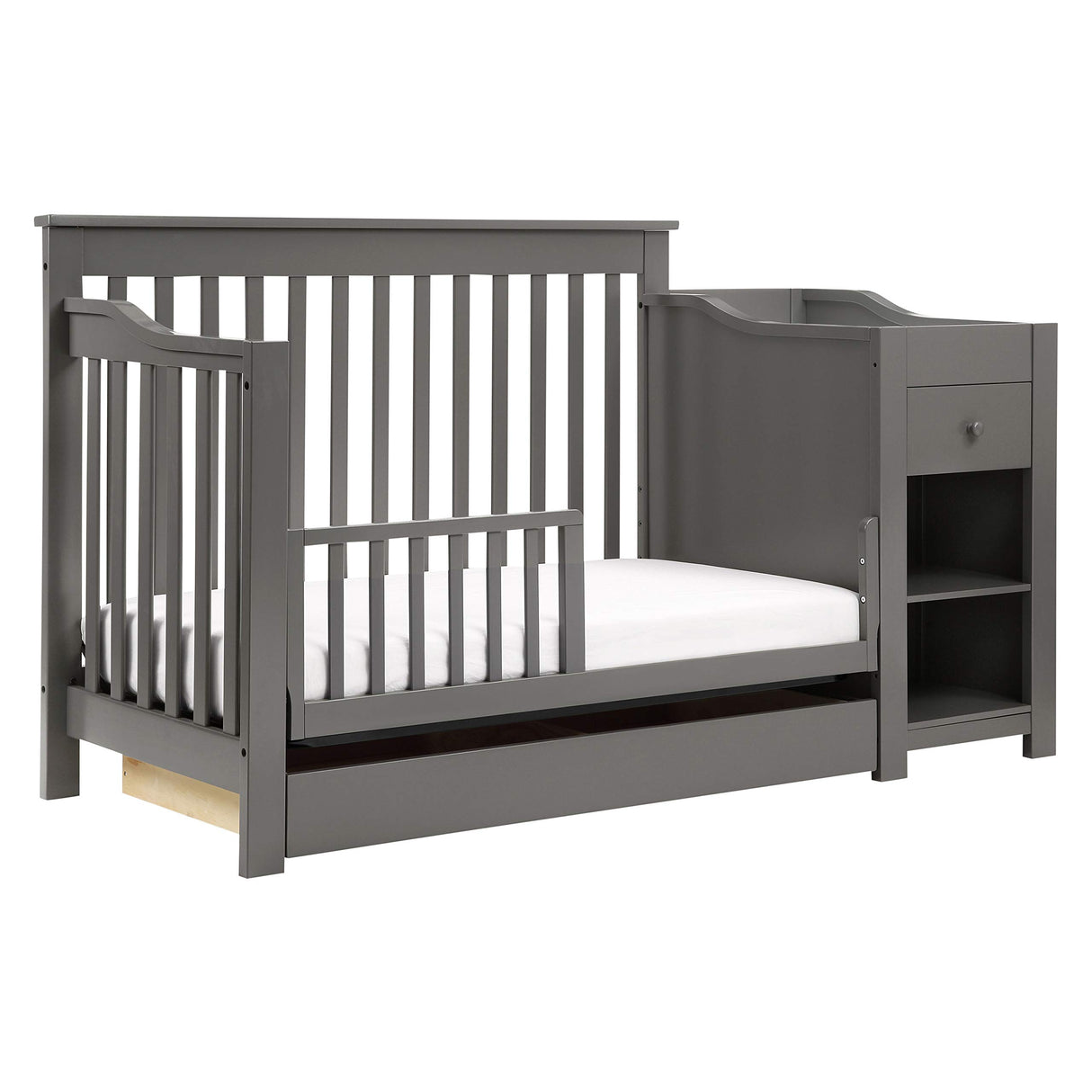 DaVinci Piedmont 4-in-1 Convertible Crib and Changer Combo in Slate DaVinci