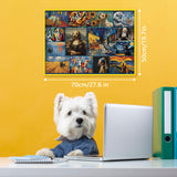 Dog Puzzles for Adults 1000 Piece, Puppy Animal Jigsaw Puzzle, Classic Artists Dog Collage Puzzles for Adults IdeaBazar