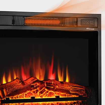 TURBRO Fireside FS23 Realistic Flames Electric Fireplace, Remote Control, 3 Adjustable Brightness Flames