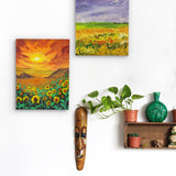 Falling in Art 2 Pack Unfinished Wooden Canvas Panels, 9x12 Gallery Birch Wood Panels Kit, 1 1/2" Deep Art Cradle Boards for Acrylic Painting, Pouring and Burning Falling in Art