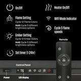 Westinghouse 50 Inch Electric Fireplace Heater, Compatible with Alexa & Google Home, Wall Mount or in-Wall Recessed Fireplace Insert, 24 Hour Timer, Color Changing Flames, 750W/1500W Indoor Heater Westinghouse