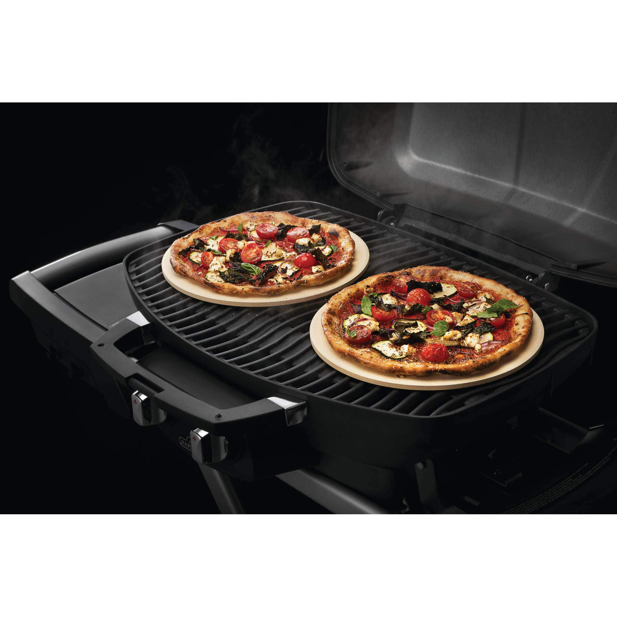 Napoleon Personal Sized Pizza Baking Stone Set - BBQ Grill Accessories, Two 10-inch Personal Pizza Baking Stones, Stone Oven Pizza, Pizzeria Results, Easy To Use, Use In BBQ Grill or Oven Napoleon