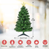 DUUDO 3FT Premium Hinged Artificial Holiday Small Mini Christmas Tree for Tabletop,Home, Office, Indoor and Outdoor Holiday Decoration,Easy Assembly Metal Hinges & Foldable Base DUUDO
