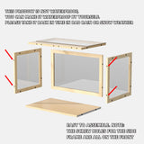 Window Cat Perch Catio, Wood Cat Window Box, Window Catio for Indoor Cats. Suitable Single Hanging Window with an Inner Diameter of The Window Frame with A Net Opening Width of 24-35 in. KGCCIZI. KGCCIZI