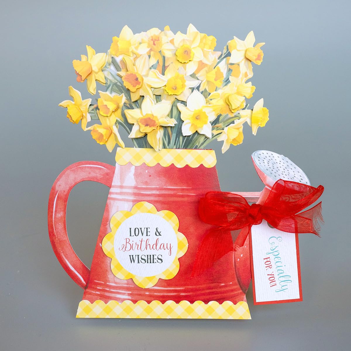 Katy Sue Watering Can Blossoms & Blooms Card Making Kit. 8 Shaped Cards, 3 Sheets of Floral Die Cut Decoupage, 8 Envelopes, Adhesive Foam Pads, & Instructions. For Card Making Supplies & Card Crafting Katy Sue