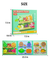 Magnetic Puzzles for Toddlers 2-4, Travel Puzzles Games for Kids Ages 1-3, Activities Toy Jigsaw Puzzles Book for Boys & Girls 1 2 3 4 5, Learning Magnet Present for Road Trip Unistylar