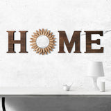 CHIF HAUTH Wood Home Sign with Sunflower Shaped Wood Mirror for O, Thick Home Letters for Wall Art, Rustic Home Decor, Home Wall Decor Hanging Farmhouse Wall, Living Room, Kitchen, Entryway CHIF HAUTH