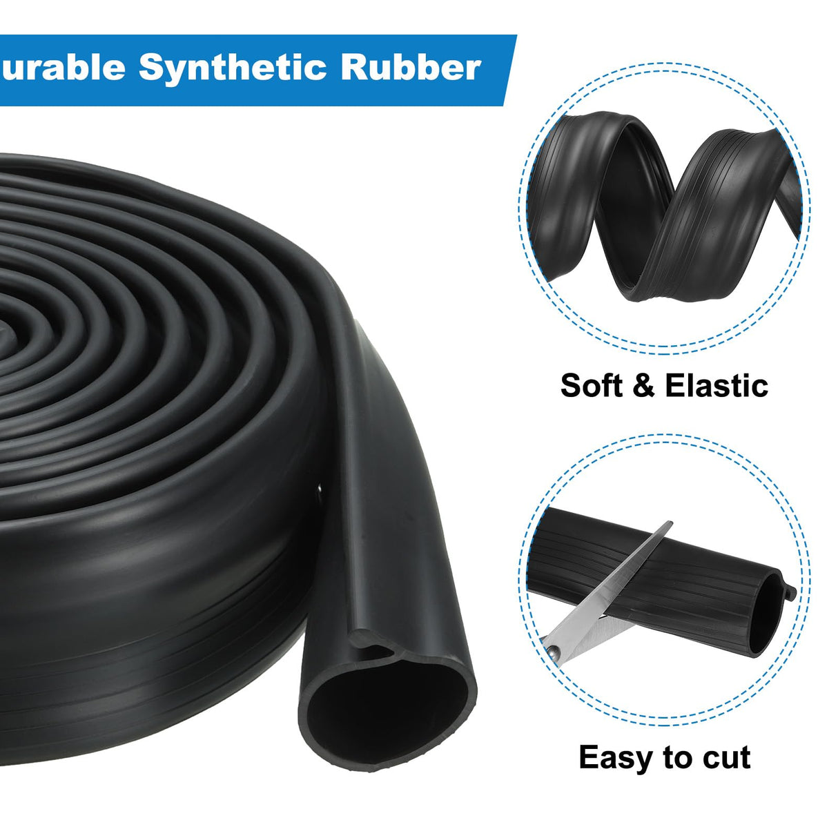 uxcell 16 Feet Garage Door Seal Bottom Weather Seal, P-Bulb Rubber Weather Stripping for Weatherproofing, Buffering, Seal Replacement Overhead Door uxcell