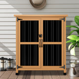 Outdoor Storage Cabinet Waterproof with Shelves, Storage Box with Lockable Doors, Wood & Metal Patio Yard Pool Garden Storage Cabinet Organizer, Gifts for Women Men PetsCosset