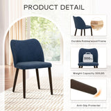 COLAMY 5-Piece Extendable Dining Table Set for 4, 36" Kitchen Round Wood Table with 4 Wooden Dining Room Chairs,Light Brown/Blue COLAMY