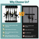 Topline Tackle 2 Set Vertical Fishing Rod Holders for Garage, Wall Mounted Fishing Pole Holders, Fishing Rod Rack for Storage 12 Rods Topline Tackle