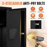 Xyvaly 2-3 Gun Safe for Rifles and Pistols, Quick Access Gun Safes, Rifle Safes for Home, Gun Safe with Removable Shelves, Mute&Alarm Mode, Assembled Xyvaly