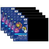 Tru-Ray 12" x 18" Construction Paper, Black, 50 Sheets/Pack, 5 Packs/Bundle (PAC103061-5) Tru-Ray