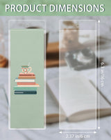 DSYIL 120 Pack Bookmark Sleeves, Clear Bookmark Holders, Plastic Blank Bookmark Cover for School, Office and Party Favors, 6.3 x 2.36 Inches DSYIL