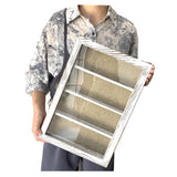 WANLIAN Shadow Box Frame with Acrylic 11x16“ Wooden Shadow Box Display Case with 3 Detachable Shelves & Linen Back, Wall-Mounted Deep Display Box Picture Frame for Photos Memorabilia (White) WANLIAN