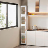 CXCJAI Slim Multi-Functional Storage Cabinet with Adjustable Shelves CXCJAI
