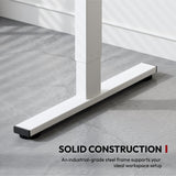 SANODESK Standing Desk Height Adjustable Electric Stand up Desk 40x24 Inches Sit Stand Home Office Desk with Splice Board, White Frame/Maple Top SANODESK