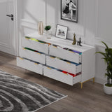 Anmytek White Dresser for Bedroom, 3 Drawer Dresser with Spacious Storage Modern Wood Chest of Drawers for Bedroom Living Room Hallway H0074 Anmytek