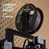 HATCHBOX 1.75mm Multicolored Dark Rainbow PLA 3D Printer Filament, Dimensional Accuracy +/- 0.03 mm, 1 kg Spool, 3D Printing Filament HATCHBOX