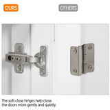 Yaheetech Kitchen Island Cart with Stainless Steel Top, Rolling Storage Cabinet on Wheels with Drawer & Wine Rack & Spice Rack, Sideboard Buffet with Towel Bar, White Yaheetech