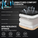 TUKAKA Gaming Chair,Ergonomic Massage Computer Office Desk Chair with Footrest,Pocket Spring Cushion,Reclining Leather Adjustable Gamer Chair with Headrest and Lumbar Support,Blue TUKAKA