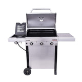 Char-Broil® Performance Series™ TRU-Infrared Cooking Technology 3-Burner with Side Burner Cart Propane Gas Stainless Steel Grill - 463370719 Char-Broil