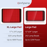 Comfytemp 24'' x 17'' Large Red Light Therapy Pad for Body, FSA HSA Eligible Near Infrared Light Therapy Pad with 320 LEDs, 48W Light Wrap for Back Waist Joint Muscle Pain Relief, 660nm & 850nm Comfytemp