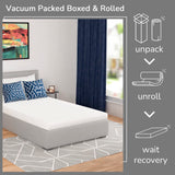 PayLessHere 5 Inch Twin Green Tea Memory Foam Mattress Cooling Gel Infused Mattress,Medium Firm Mattresses Fiberglass Free/CertiPUR-US Certified/Bed-in-a-Box/Pressure Relieving Twin Size,White PayLessHere