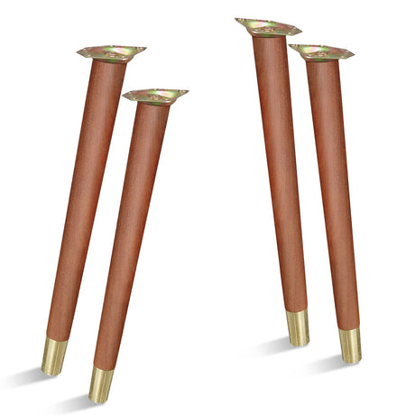 TEMI 16" Wood Table Legs – Premium Set of 4 Wooden Furniture Legs for Desk, Coffee Table, Bench, Chair, Dresser, Bed, and Cabinet – Strong, Durable and Easy to Install TEMI