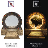 Starlight-gate Ring Mirror Time Tunnel Infinity Mirror Modelling 3D Night Light LED Table Lamp Collectable Gift Gaming Sculpture Home Decor (Led Light) brableewear