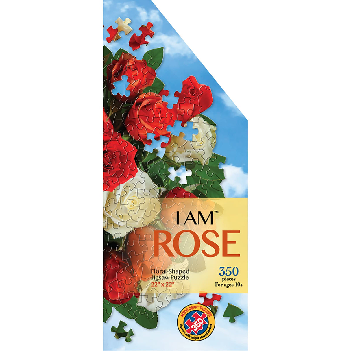 Madd Capp: I Am Rose - 350 Piece Jigsaw Puzzle- 8003 – Ages 10+, Unique Floral-Shaped Border, Challenging Random Cut, Includes Educational Madd Capp Fun Facts Madd Capp