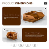 HOLANA Acacia Wood Pantry Storage Bins - Wooden Stackable Baskets - Potato and Onion Storage - Fruit Basket for Pantry Organization - Fruit Bowl for Kitchen Counter - Fruit and Vegetable Storage HOLANA