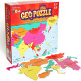 GeoToys GeoPuzzle, Asia Shaped Jigsaw Puzzles, 50 Pc Geography Puzzle, Geography Game & Map Puzzle, Jigsaw Puzzles for Kids Ages 6-9 Years Old Geotoys