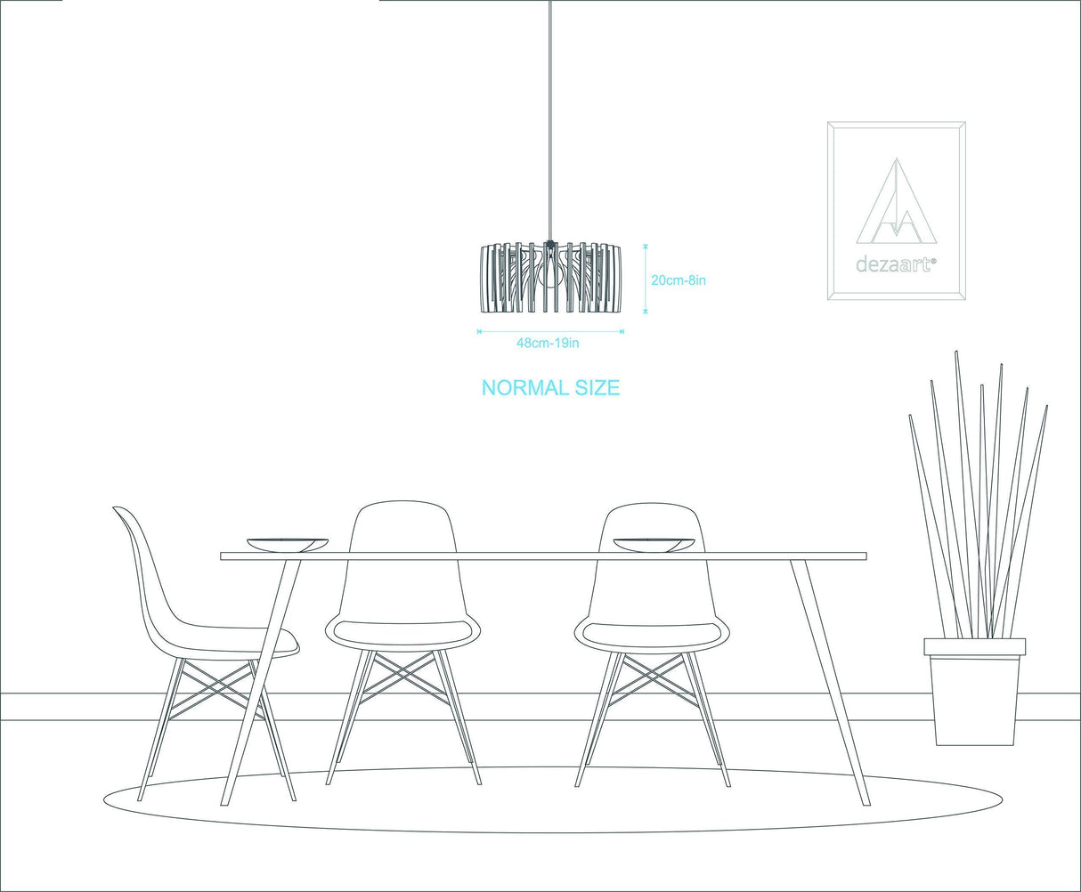 FAT UMBRELLA Wood Pendant Light, Mid Century Modern, Handmade, Ceiling Lamp, Chandelier Lighting, Industrial Lamp, Wooden Lamp, Lampshade Ceiling DEZAART