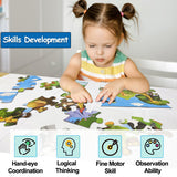 Jumbo Floor Puzzle for Kids, Large Jigsaw Puzzles 35 Piece for Kids Ages 3-5,Preschool Learning & Education Toys, Gifts for 4-8 Year Old Boys and Girls (Grassland Animal) paperstory