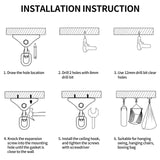 Hammock Hanging Kit, Huazu Hammock Chair Hanging Kit 360° Rotating 1000 lb Capacity Heavy Duty, for Swing, Chair, Yoga, Playground, Multiple Indoor Outdoor Gym Huazu