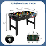 GYMAX 49" Multi Game Table, 4 in 1 Game Table with Foosball Table, Pool Billiards, Air Hockey & Table Tennis, Complete Combination Game Table for Family Game Room GYMAX