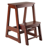Winsome Beech Wood Double Step Stool, Antique Walnut (94022) Winsome