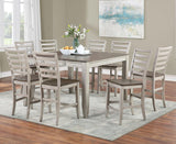 Abacus Two-Tone Smokey Alabaster and Brown 9-Piece Counter Dining Set Steve Silver