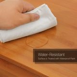 MoNiBloom Bamboo Bookcase with Acrylic Doors 5 Tier Free Standing Book Shelf Storage Organizer for Living Room Office Bedroom, Brown MoNiBloom