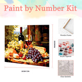 Auremi Fruit Paint by Number Kits for Adults,Red Wine Paint by Number on Canvas with Frame DIY Painting with Number Acrylic Oil Paint Kits for Home Decor 8x12 Inch Auremi