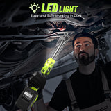 Robustrue 3/8" Cordless Ratchet Wrench, 58Ft-lbs (80N.m) 400RPM Light Weight Electric Ratchet, 6'' Extended Neck, 2x2.0Ah Battery, 8 Sockets, 3" Extension Bar, LED Light (RH80B) Robustrue